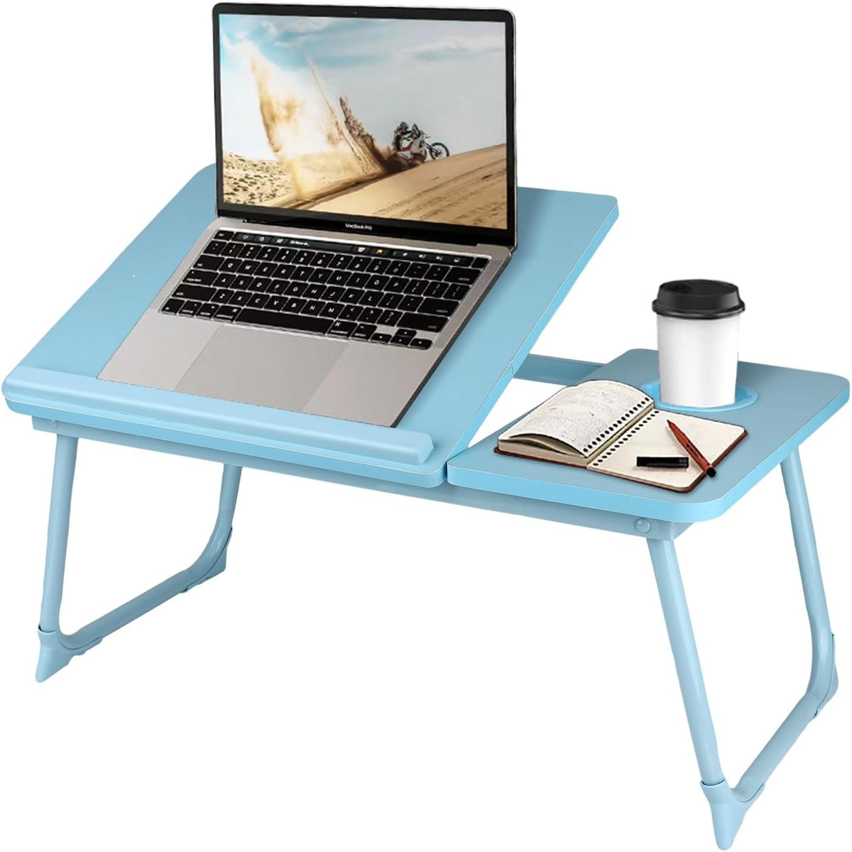 Avenor Laptop Desk for Bed or Couch, Lap Desk, Home Office Desks, Breakfast Tray Desk, Desk with Cup Holder, Watching Movies in Bed, Laptop Stand for Bed, Lap Desk, Fordable Legs Desk