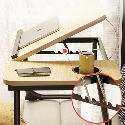 Avenor Laptop Desk for Bed or Couch, Lap Desk, Woking in Bed Desk, Home Office Desks, Breakfast Tray, Desk with Cup Holder, Watching Movies in Bed, Laptop Stand for Bed, Fordable Legs Desk (Walnut)